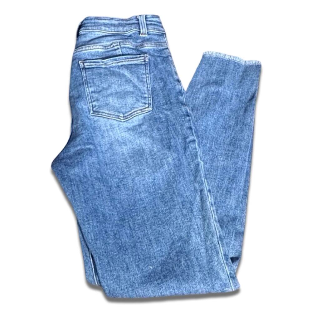 Universal‎ Standard Raw Hem Skinny Jeans Size 8 Long Blue Stretch Denim Casual